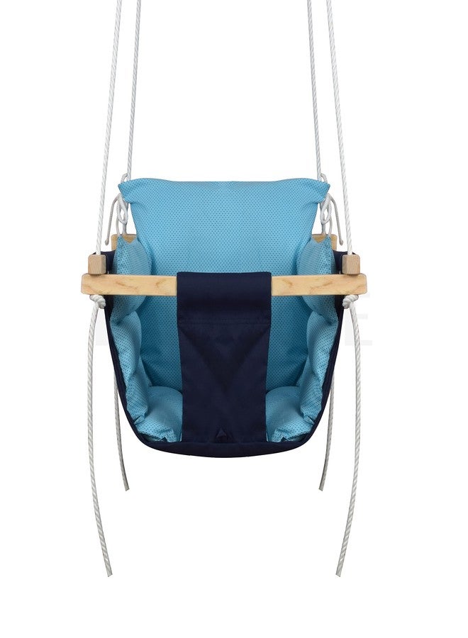 DARKZONE Swing Jhula for Kids Baby's Children Folding and Washable 0-8 Years Garden Jhula for Babies for Indoor Outdoor (Blue) - Image 1